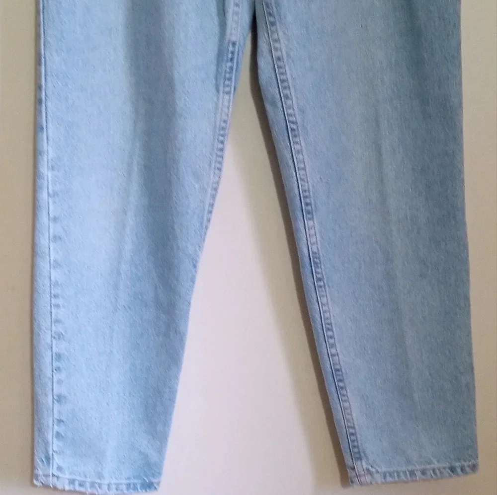 Eddie Bauer Vintage pleated high rise tapered jeans women size 10 - Picture 2 of 5